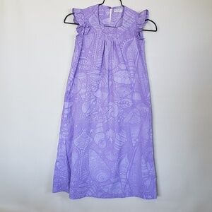 Vintage handmade girls long maxi purple dress
